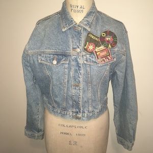 Jordache 80's Blue Denim Cropped Jean Jacket